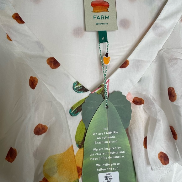 NEW Farm Rio Mixed Picnic Cashew Dot Maxi Dress, Medium M - Picture 9 of 10